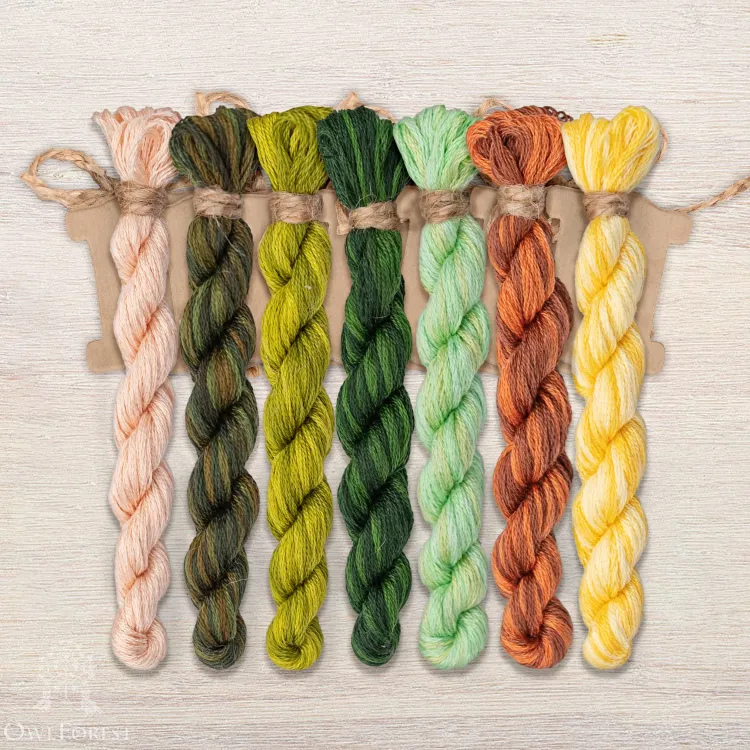 Набор ниток OwlForest для схемы «Кикимора болотная» (DMC)