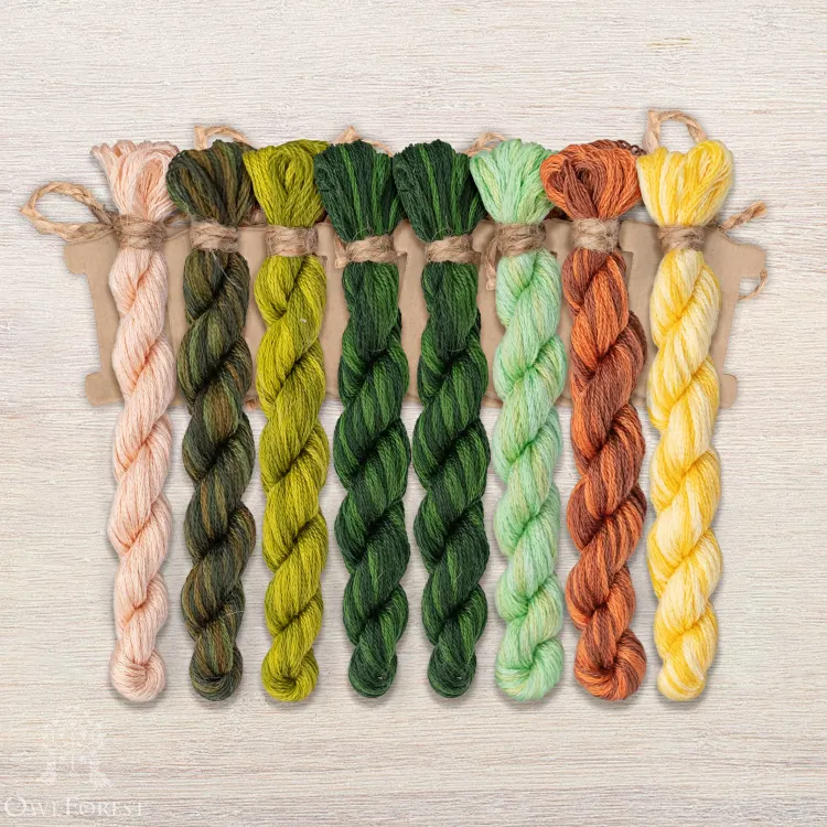 Набор ниток OwlForest для схемы «Кикимора болотная» (DMC)