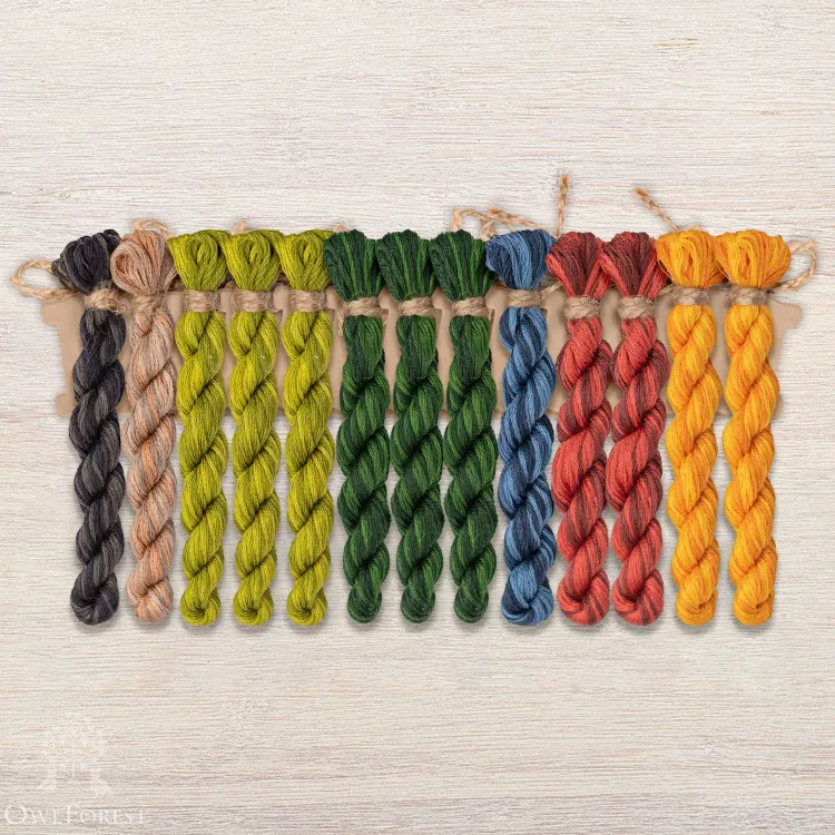 Набор ниток OwlForest для схемы «Лес чудес» (DMC)