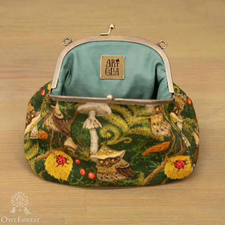 Клатч на фермуаре «Грибная сова»