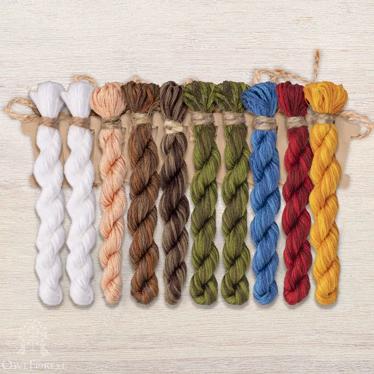 Набор ниток OwlForest для схемы «Гуси-лебеди» (DMC)