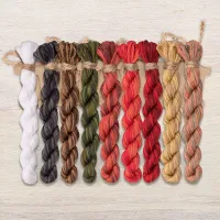 Набор ниток OwlForest для схемы «Праздничные птички» (DMC)