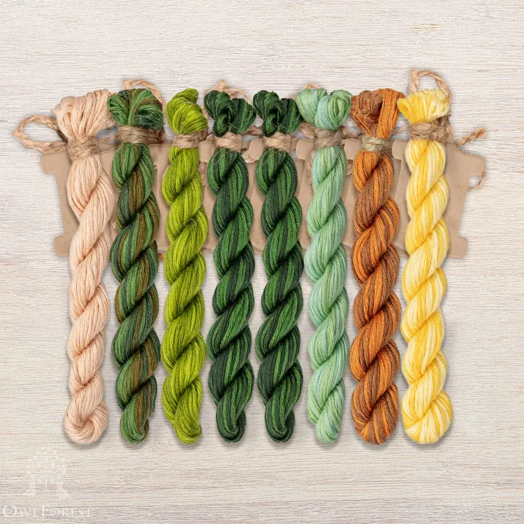 Набор ниток OwlForest для схемы «Кикимора болотная» (ПНК)