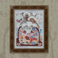 Схема для вышивания «Лесные домишки. Медведи» 