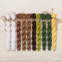 Набор ниток OwlForest для схемы «Пёсики в кокосике» (DMC)