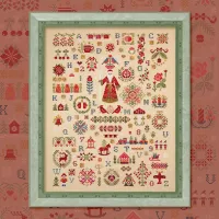 Схема для вышивания «Новогодний семплер. Английский алфавит»