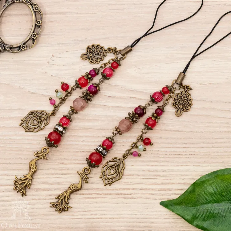 Маячок для ножниц «Птичка-пава» цвет фурнитуры бронза