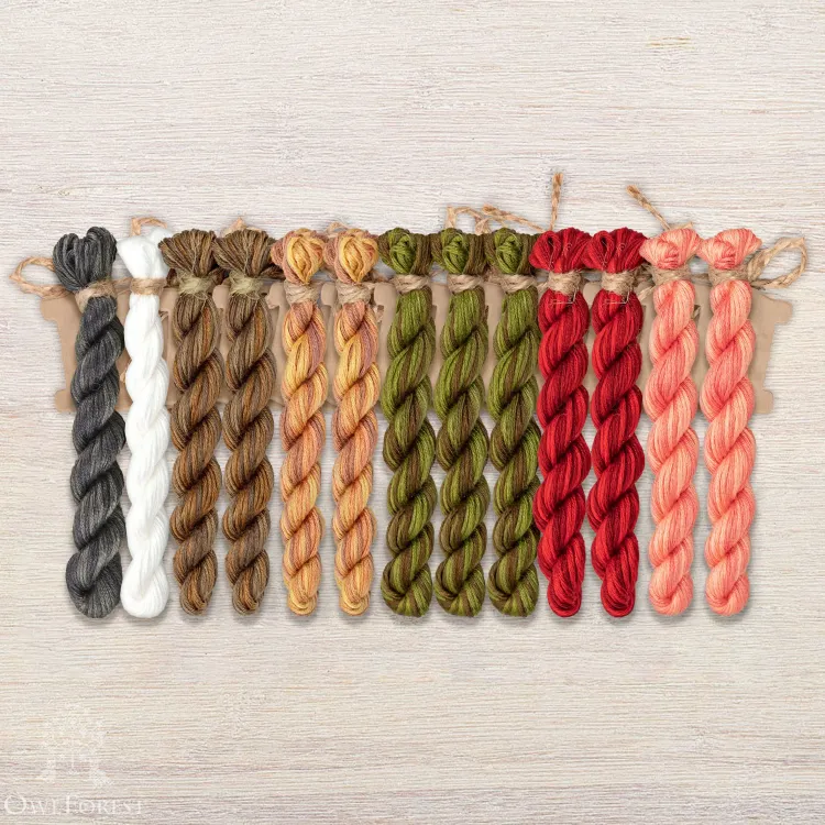 Набор ниток OwlForest для комплекта схем «Алёнушкина азбука» (ПНК)