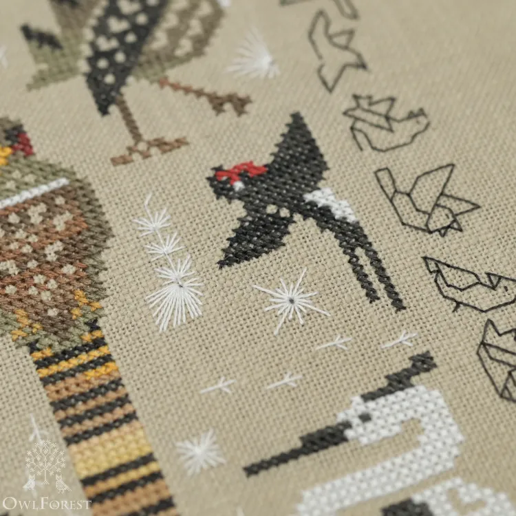 Схема для вышивания «Юркие птички» 