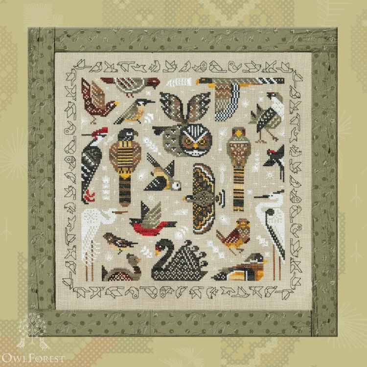 Схема для вышивания «Юркие птички» 