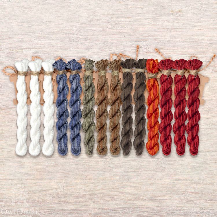 Набор ниток OwlForest для схемы «Первый снег» (ПНК)