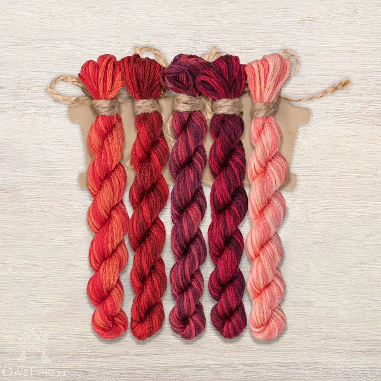 Набор ниток OwlForest для схемы «Гранатовый квакер» (DMC)