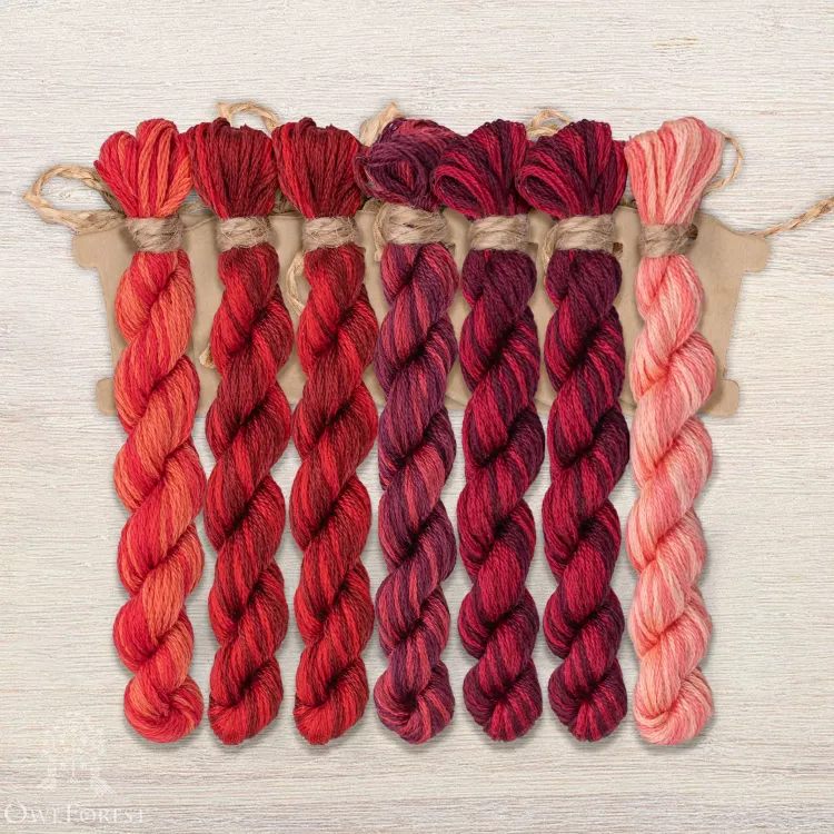 Набор ниток OwlForest для схемы «Гранатовый квакер» (DMC)