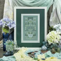 Схема для вышивания «Голубая гортензия»