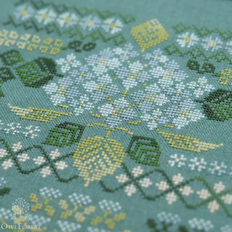 Схема для вышивания «Голубая гортензия»