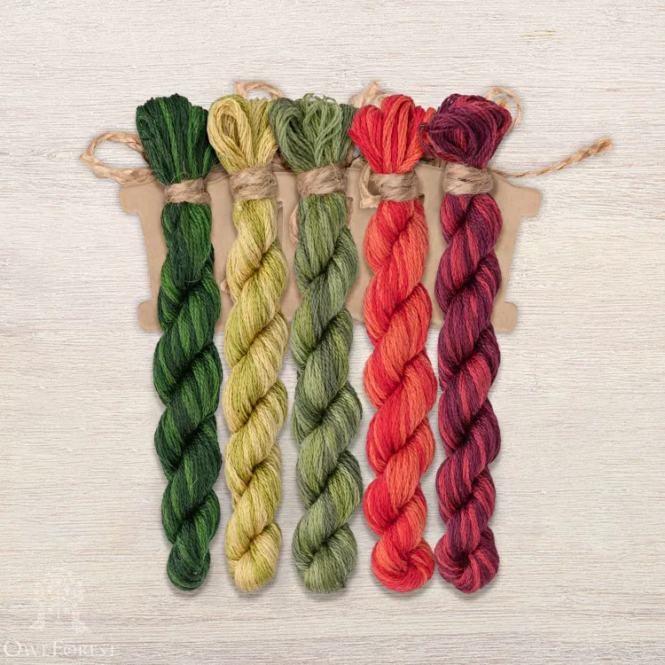 Набор ниток OwlForest для схемы «Малиновое лето» (DMC)