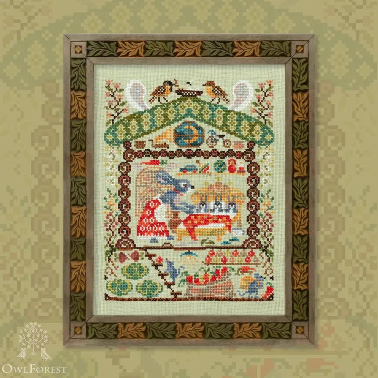 Схема для вышивания «Лесные домишки. Зайчатки» 