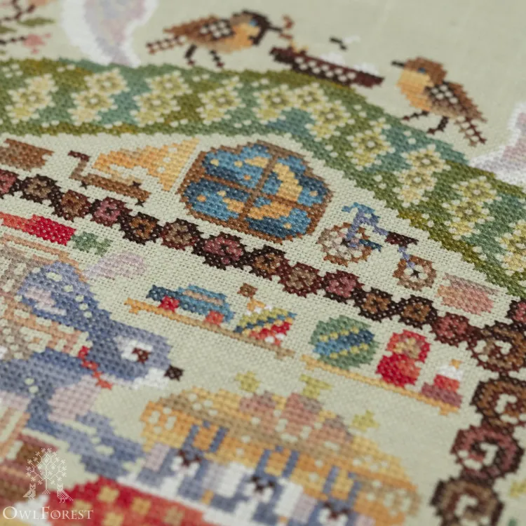 Схема для вышивания «Лесные домишки. Зайчатки» 