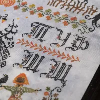 Схема для вышивания «Азбука осенней ночи» с латинскими буквами