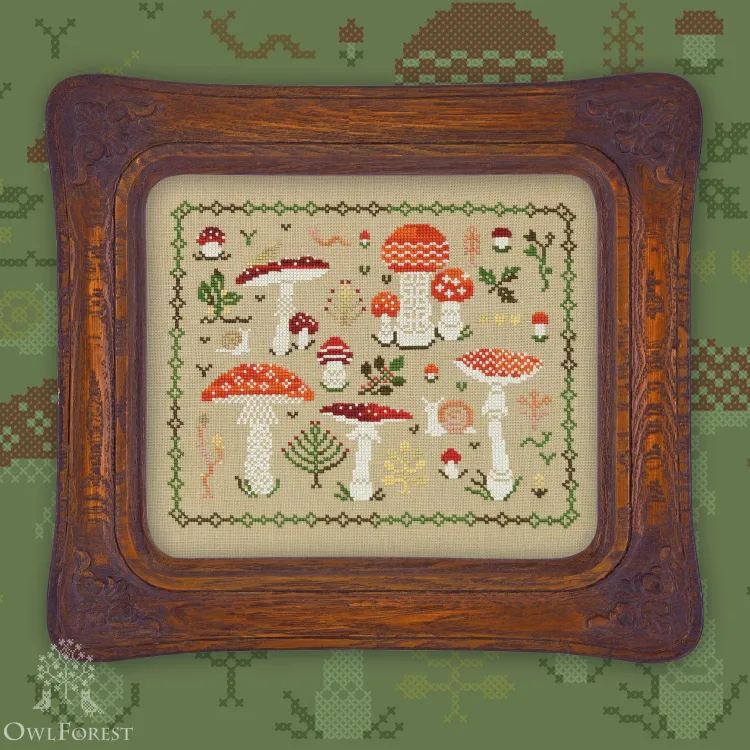 Схема для вышивания «Мухоморчики»