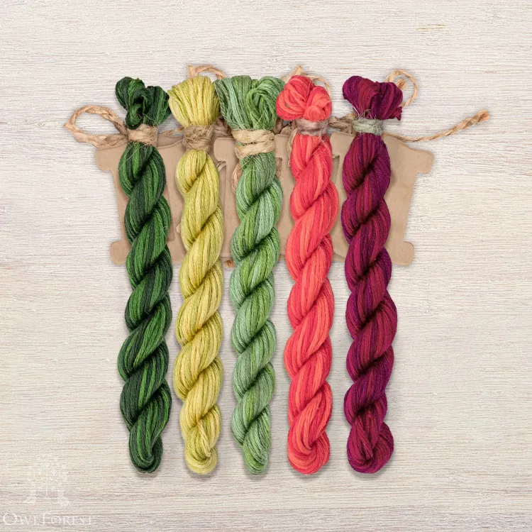 Набор ниток OwlForest для схемы «Малиновое лето» (ПНК)