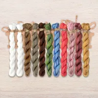 Набор ниток OwlForest для схемы «Лесные домишки. Медведи» (ПНК)