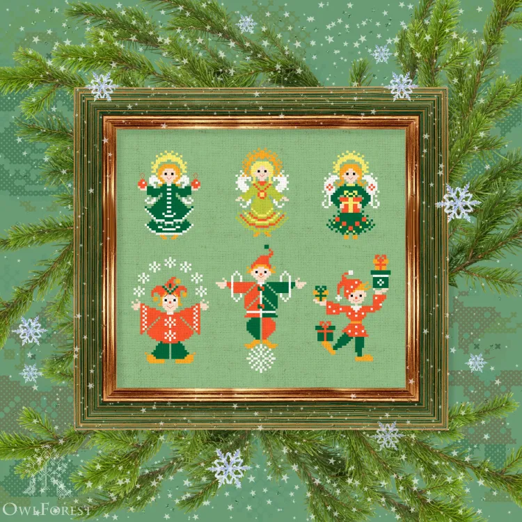 Бесплатная схема для вышивания «Новогодние игрушки»