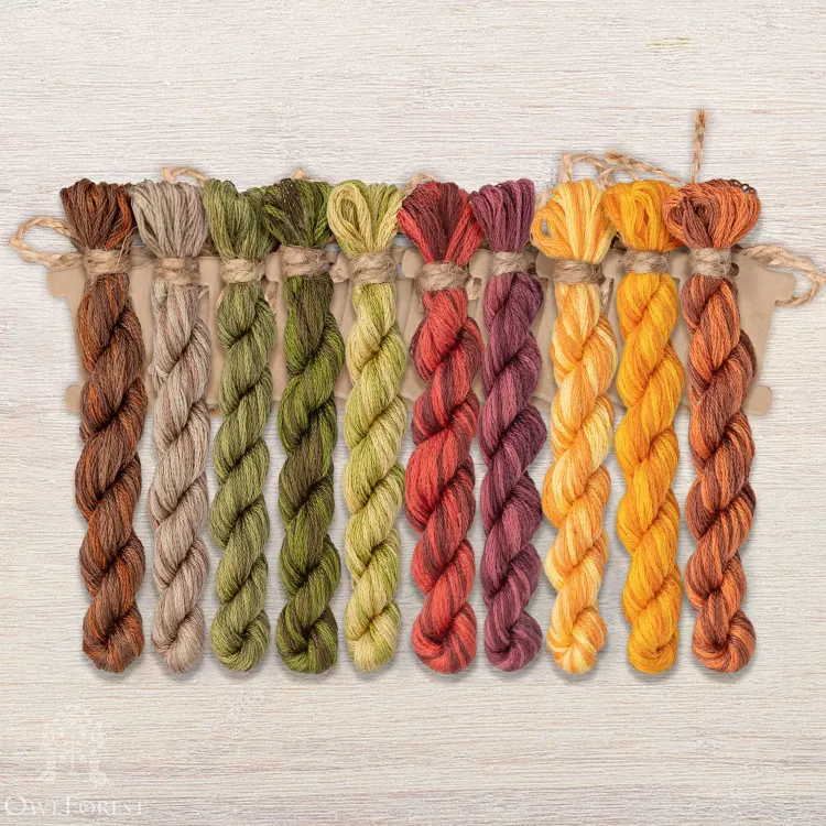 Набор ниток OwlForest для схемы «Щедрая осень» (DMC)