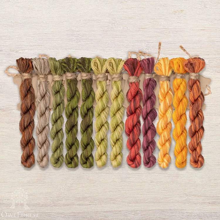Набор ниток OwlForest для схемы «Щедрая осень» (DMC)