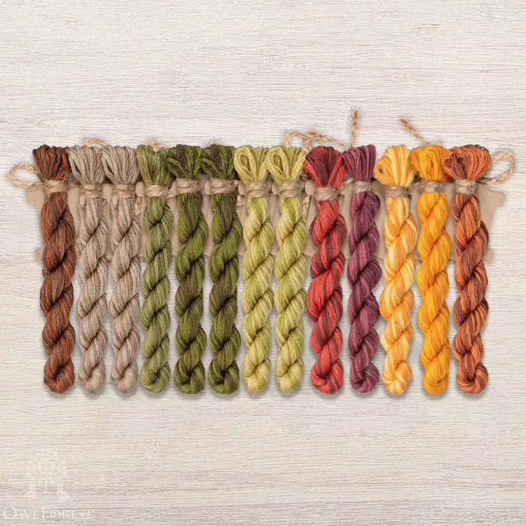 Набор ниток OwlForest для схемы «Щедрая осень» (DMC)