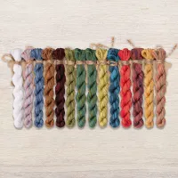 Набор ниток OwlForest для схемы «Лесные домишки. Зайчатки» (DMC)