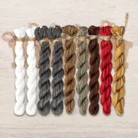 Набор ниток OwlForest для схемы «Юркие птички» (ПНК)