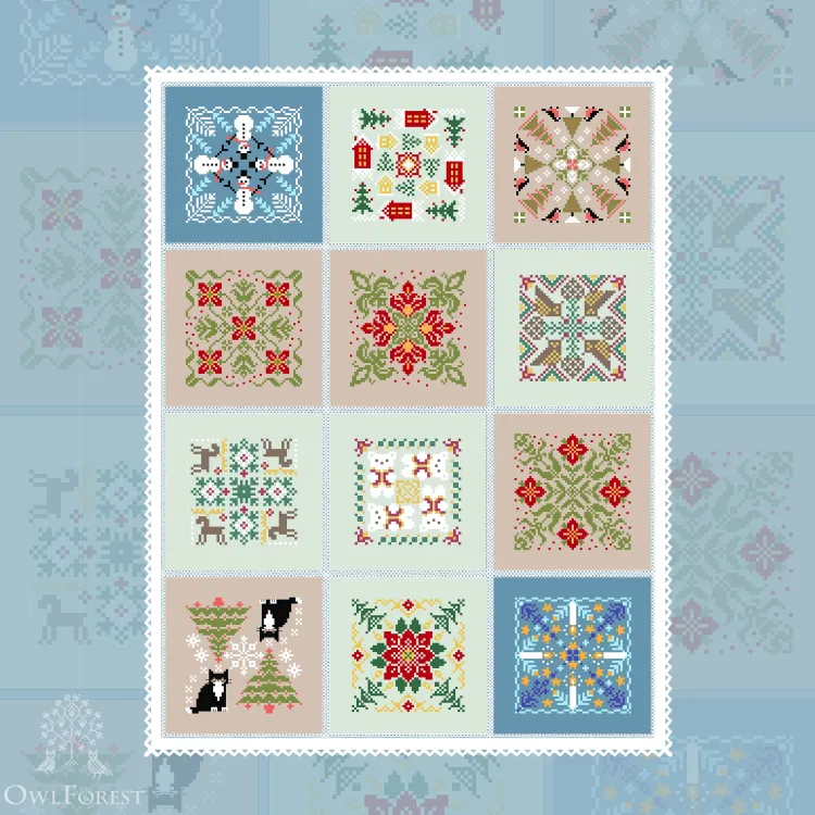 Бесплатная схема для вышивания «Новогодние бискорню»