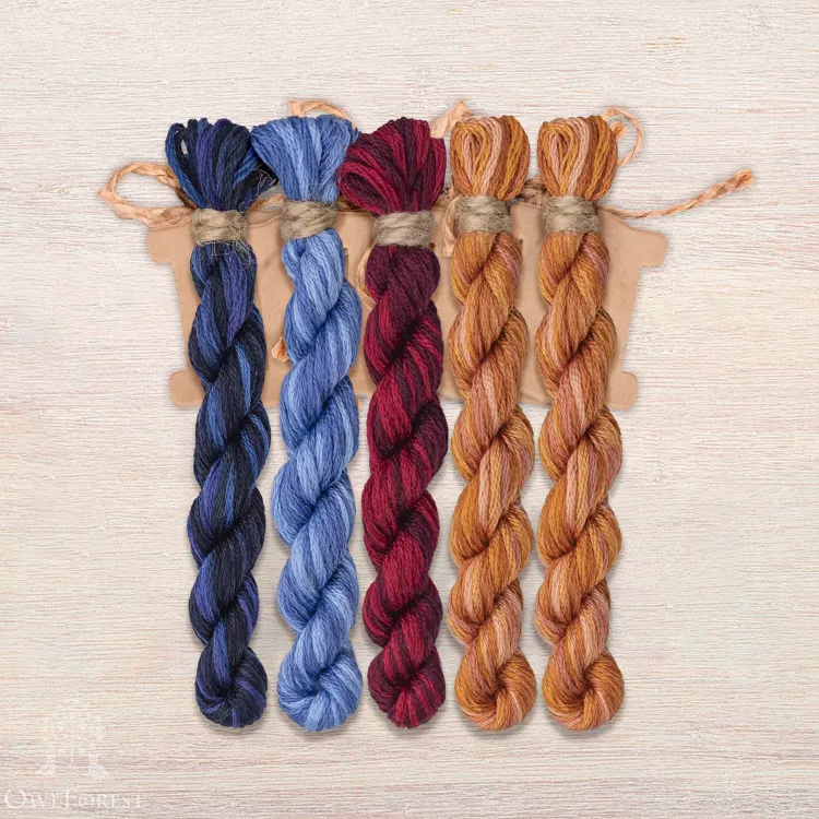 Набор ниток OwlForest для схемы «Белорусские вырезанки» (DMC)