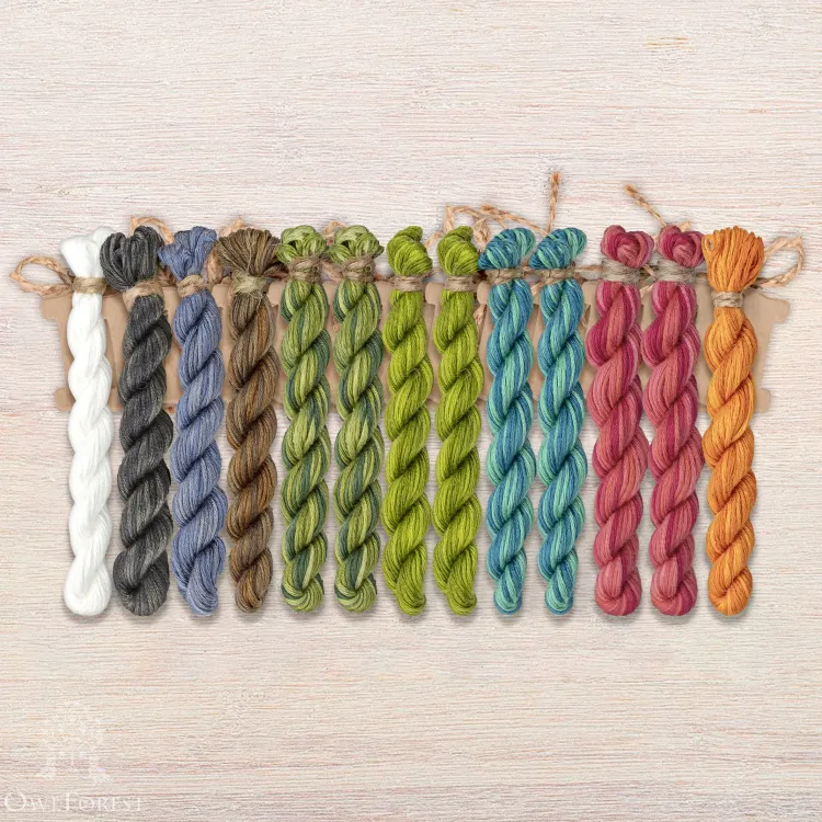 Набор ниток OwlForest для схемы «Лемурия» (ПНК)