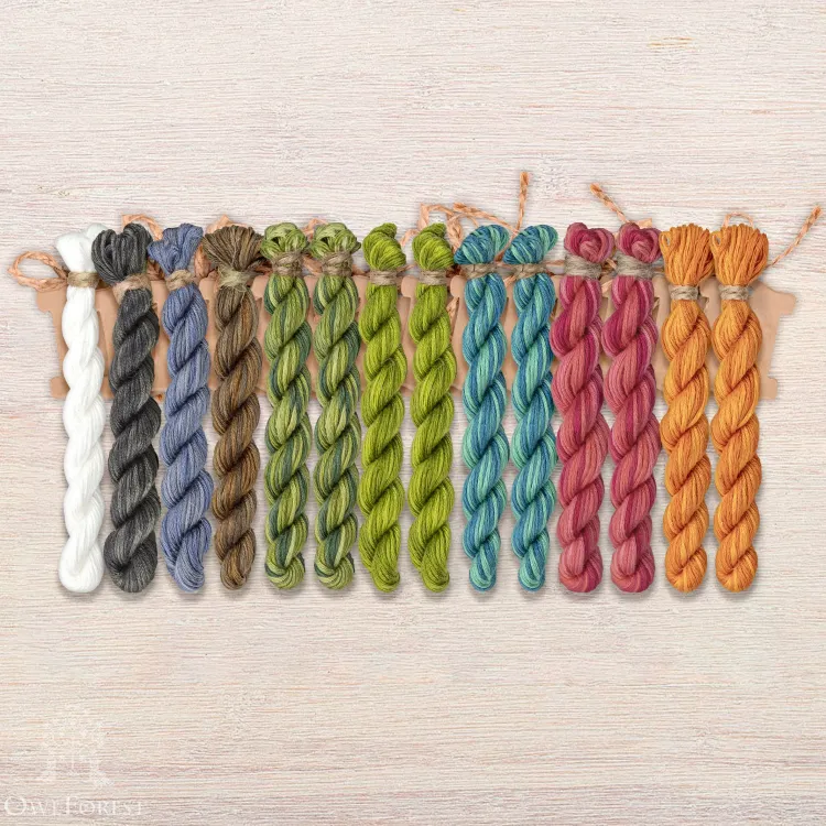 Набор ниток OwlForest для схемы «Лемурия» (ПНК)