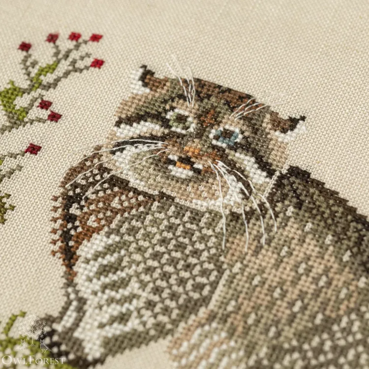 Схема для вышивания «Манул» 