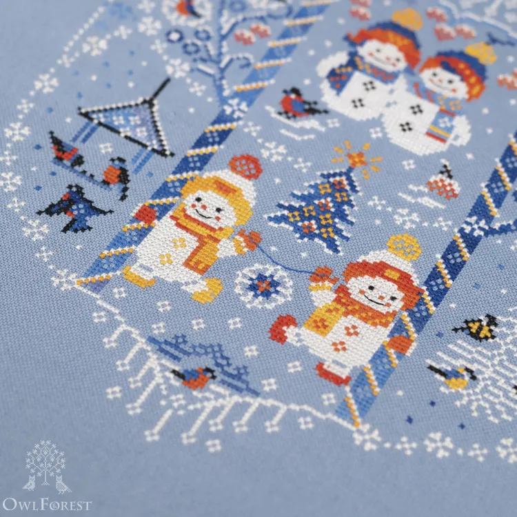 Схема для вышивания «Снежная прогулка»