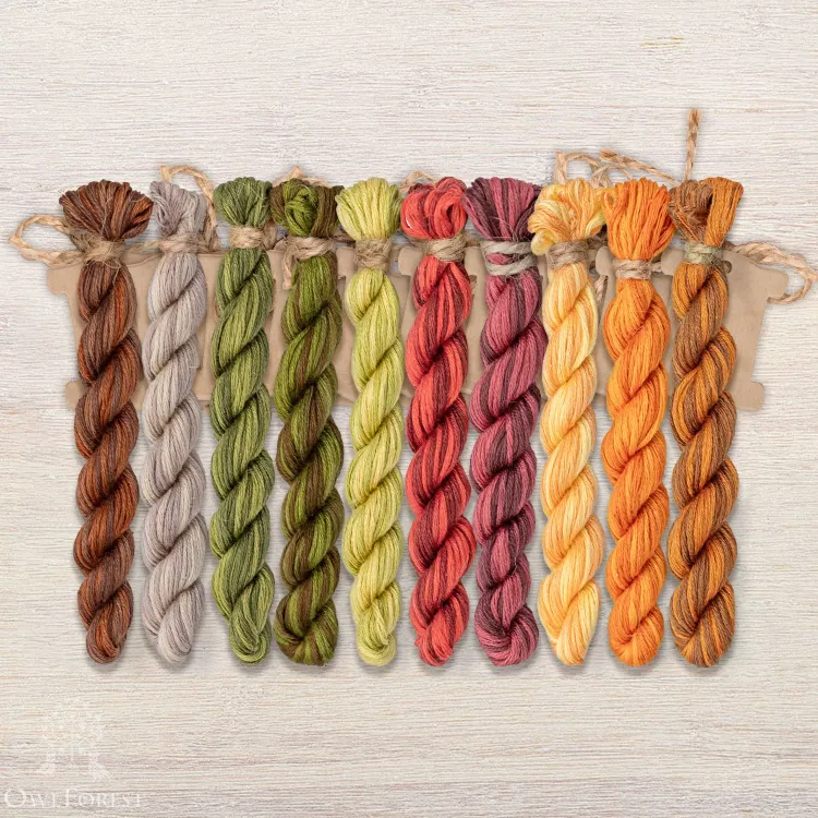 Набор ниток OwlForest для схемы «Щедрая осень» (ПНК) 