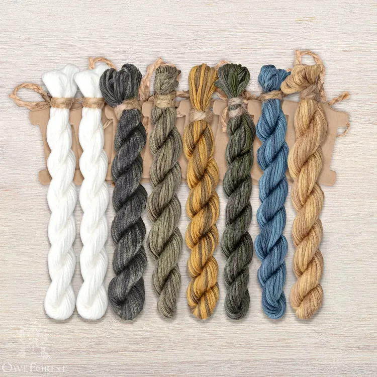 Набор ниток OwlForest для схемы «Грачи» (ПНК)