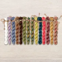 Набор ниток OwlForest для схемы «Лесные домишки. Зайчатки» (ПНК)