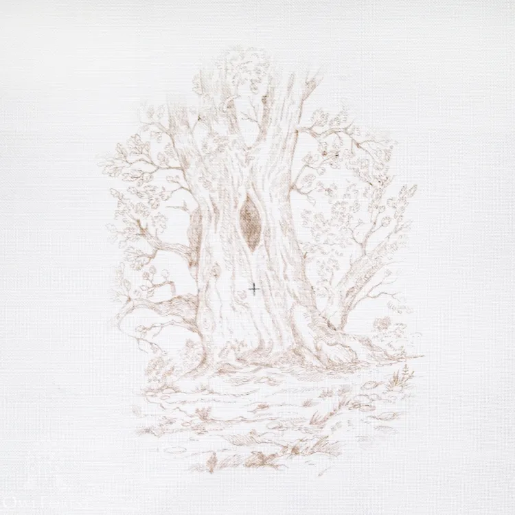 Печатная ткань «Старый дуб», 30ct