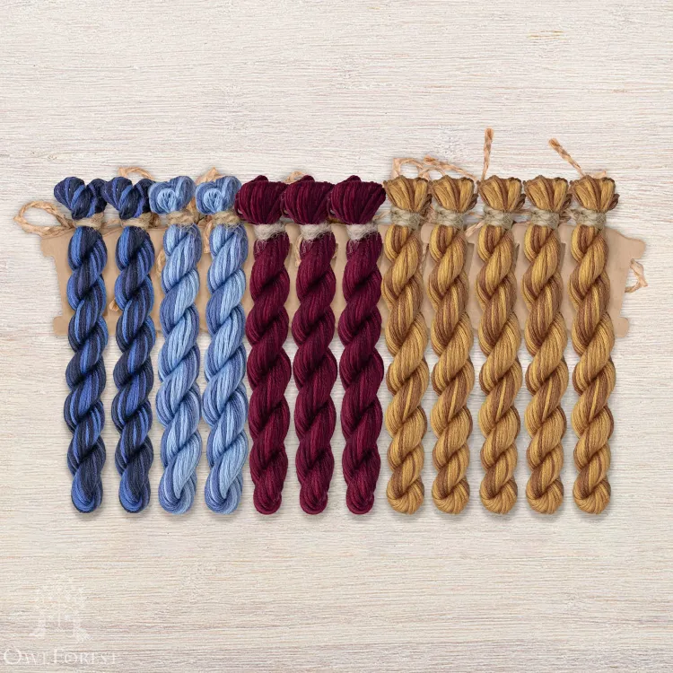 Набор ниток OwlForest для схемы «Белорусские вырезанки» (ПНК)