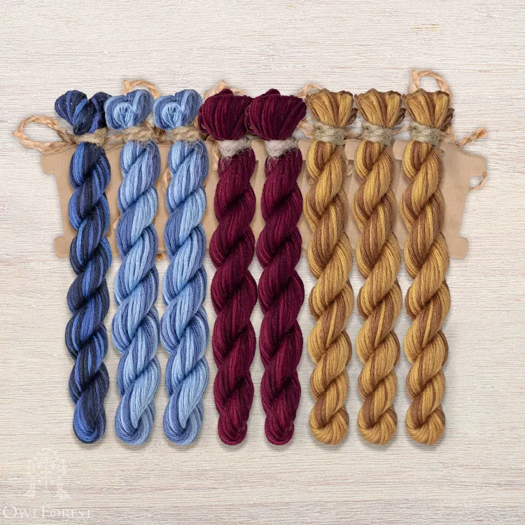 Набор ниток OwlForest для схемы «Белорусские вырезанки» (ПНК)