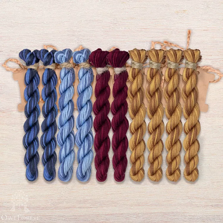 Набор ниток OwlForest для схемы «Белорусские вырезанки» (ПНК)