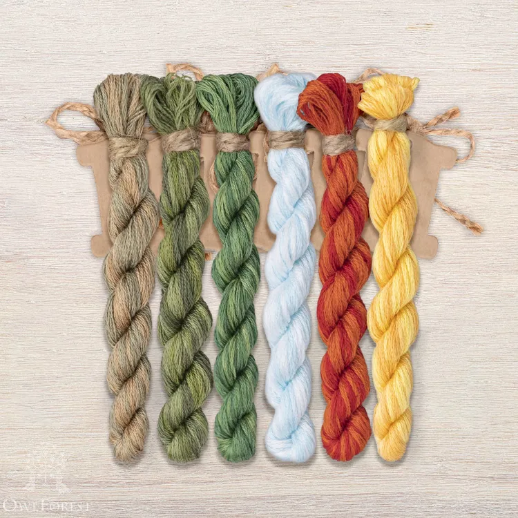 Набор ниток OwlForest для схемы «Морозная ночь» (DMC)