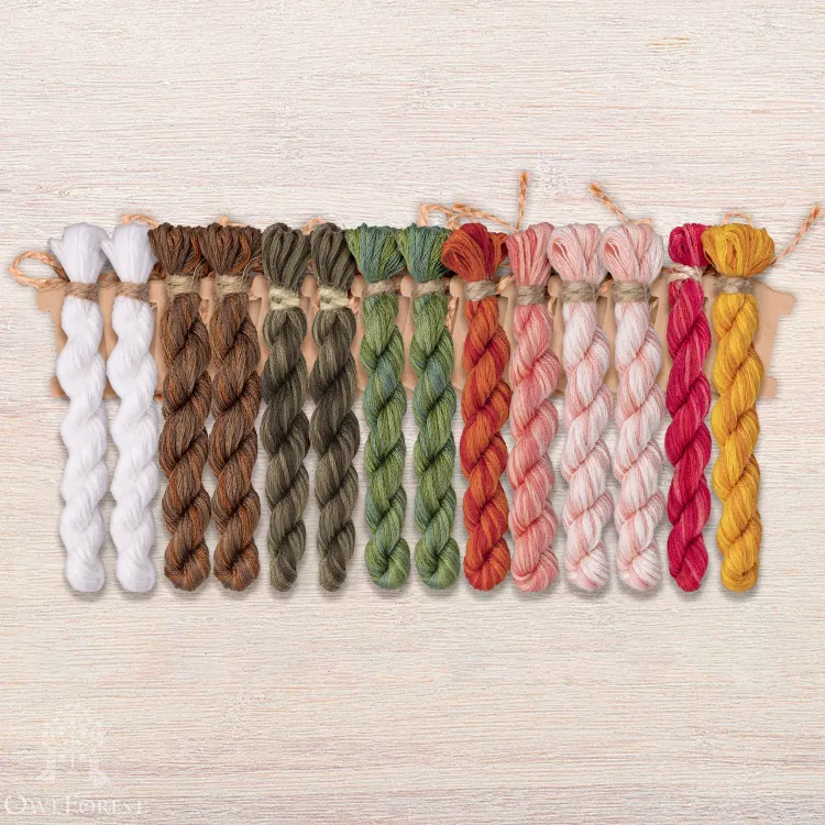 Набор ниток OwlForest для схемы «Пора цветения» (DMC)