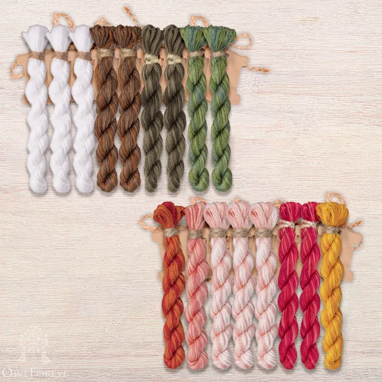 Набор ниток OwlForest для схемы «Пора цветения» (DMC)