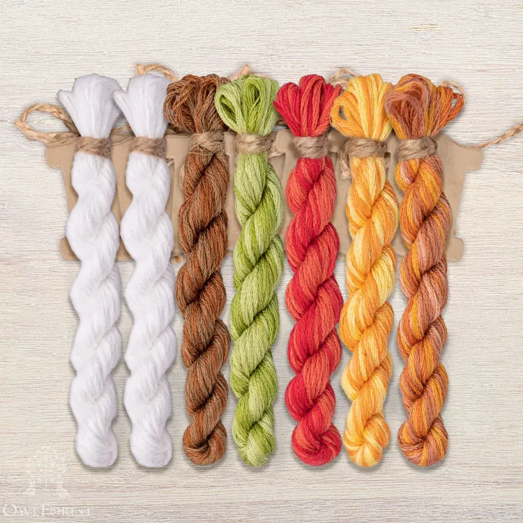 Набор ниток OwlForest для схемы «Пасхальное утро» (DMC)