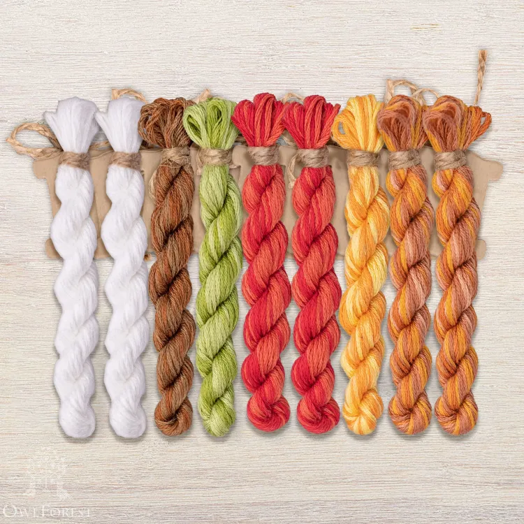 Набор ниток OwlForest для схемы «Пасхальное утро» (DMC)